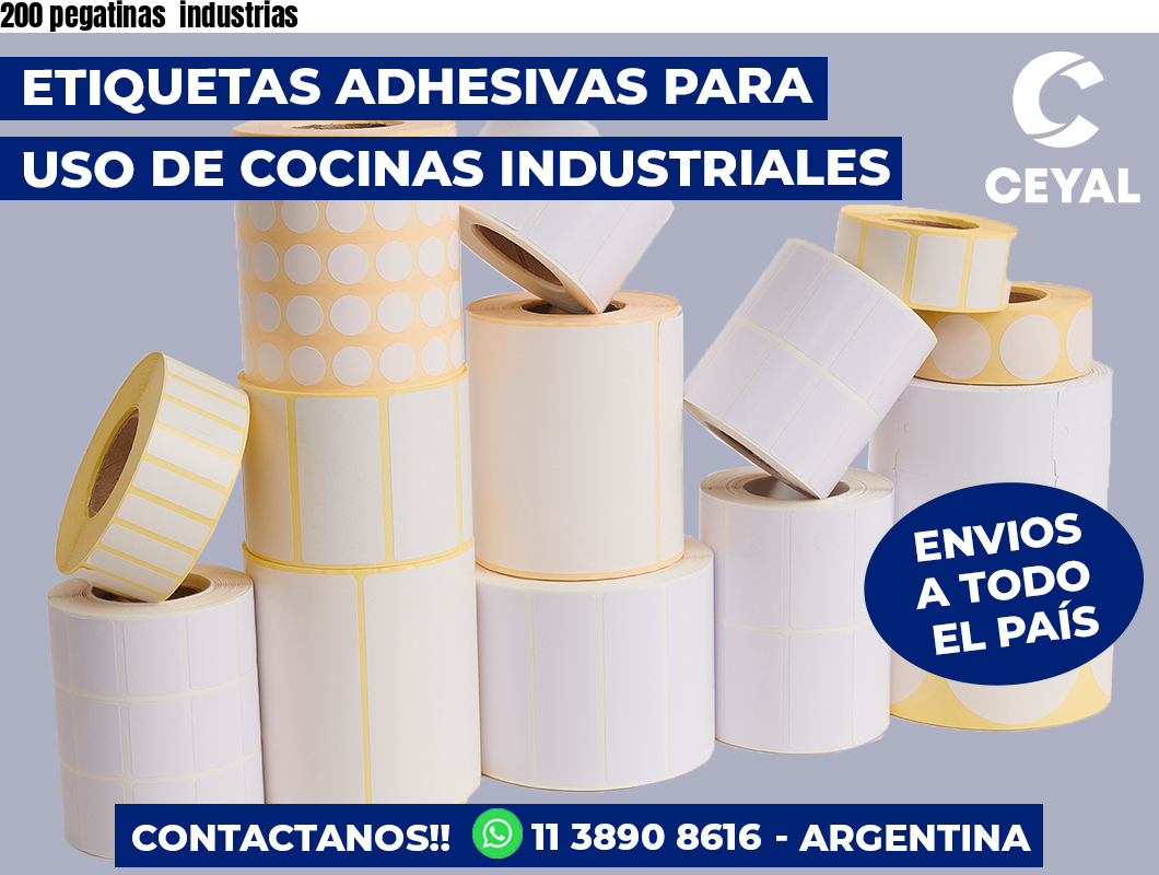 200 pegatinas  industrias