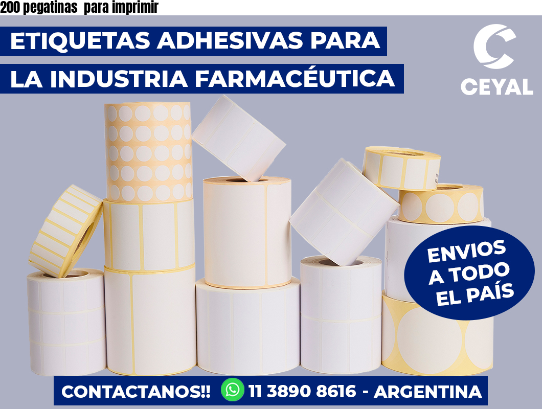 200 pegatinas  para imprimir