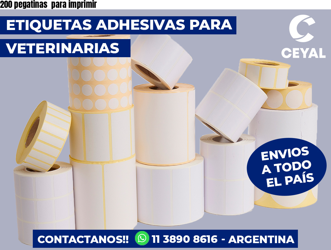 200 pegatinas  para imprimir