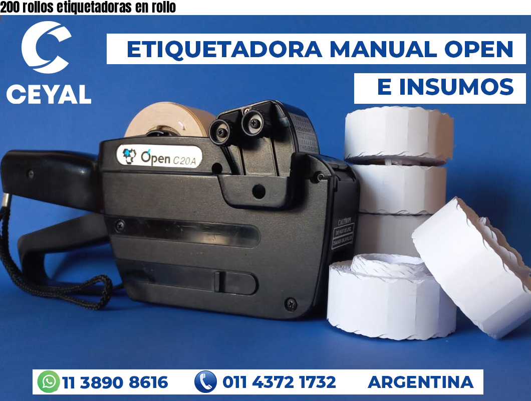 200 rollos etiquetadoras en rollo