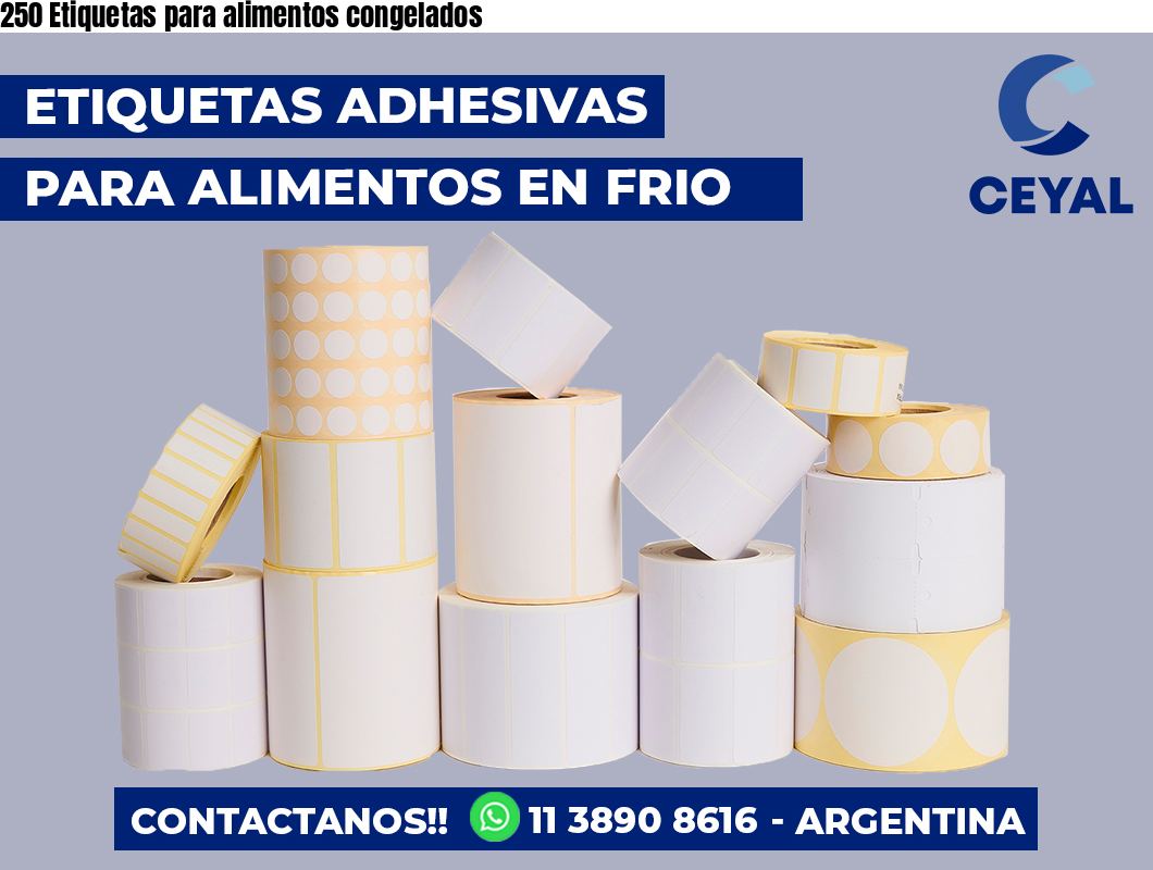 250 Etiquetas para alimentos congelados