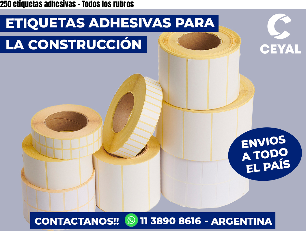 250 etiquetas adhesivas – Todos los rubros