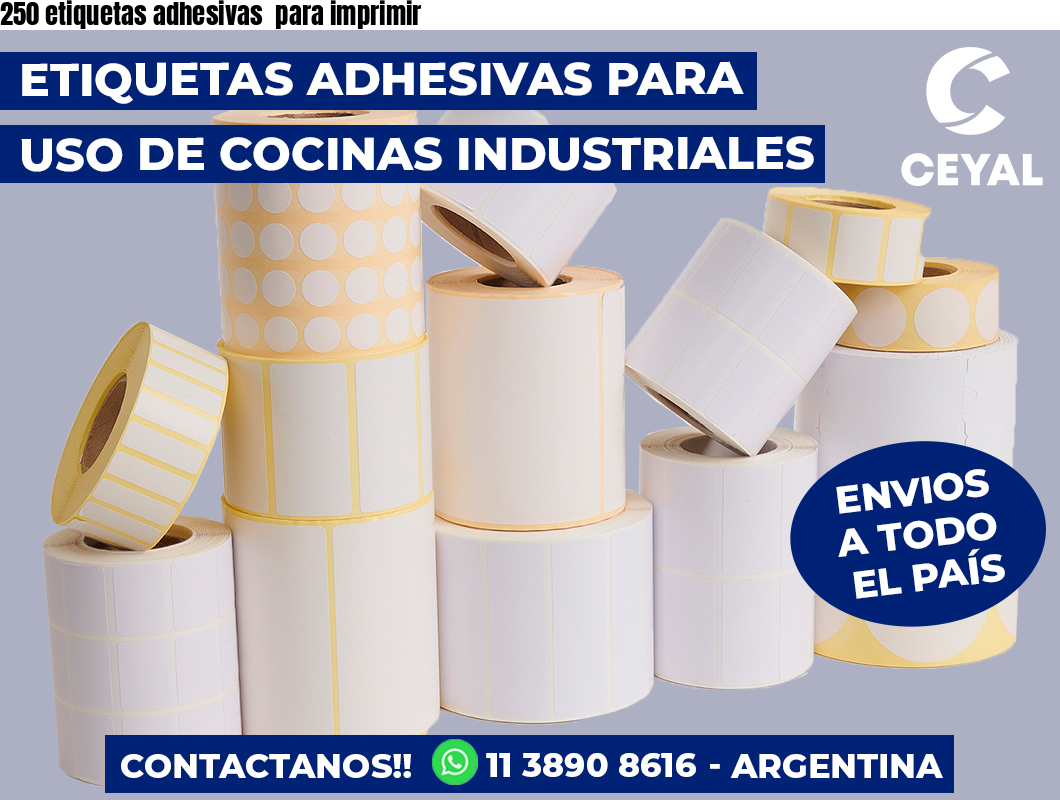 250 etiquetas adhesivas  para imprimir