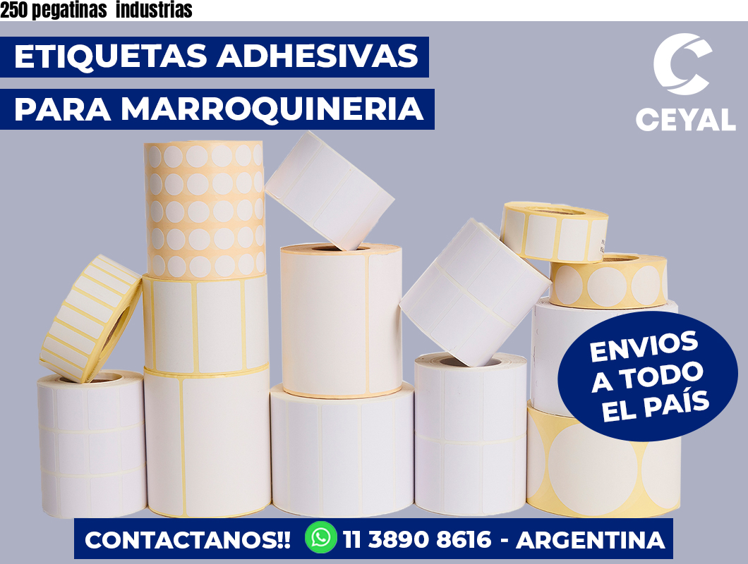 250 pegatinas  industrias