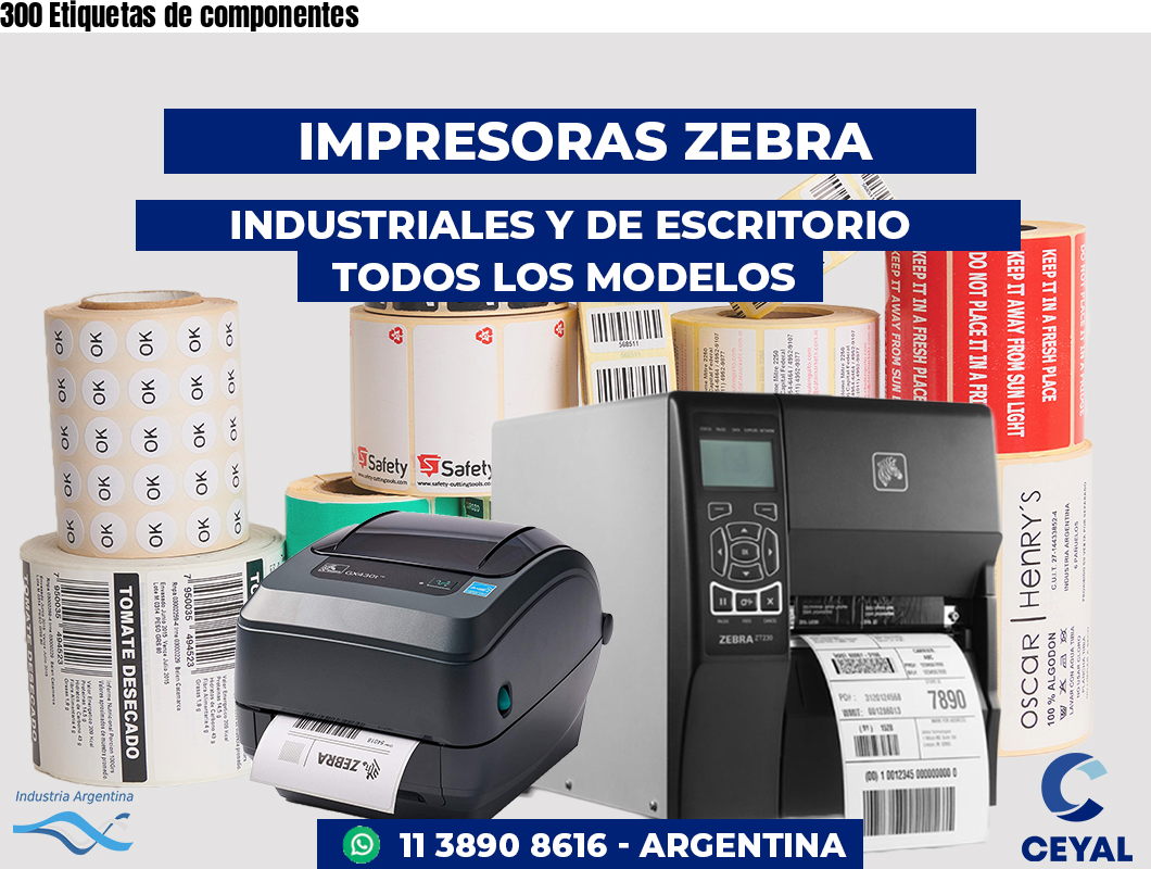 300 Etiquetas de componentes