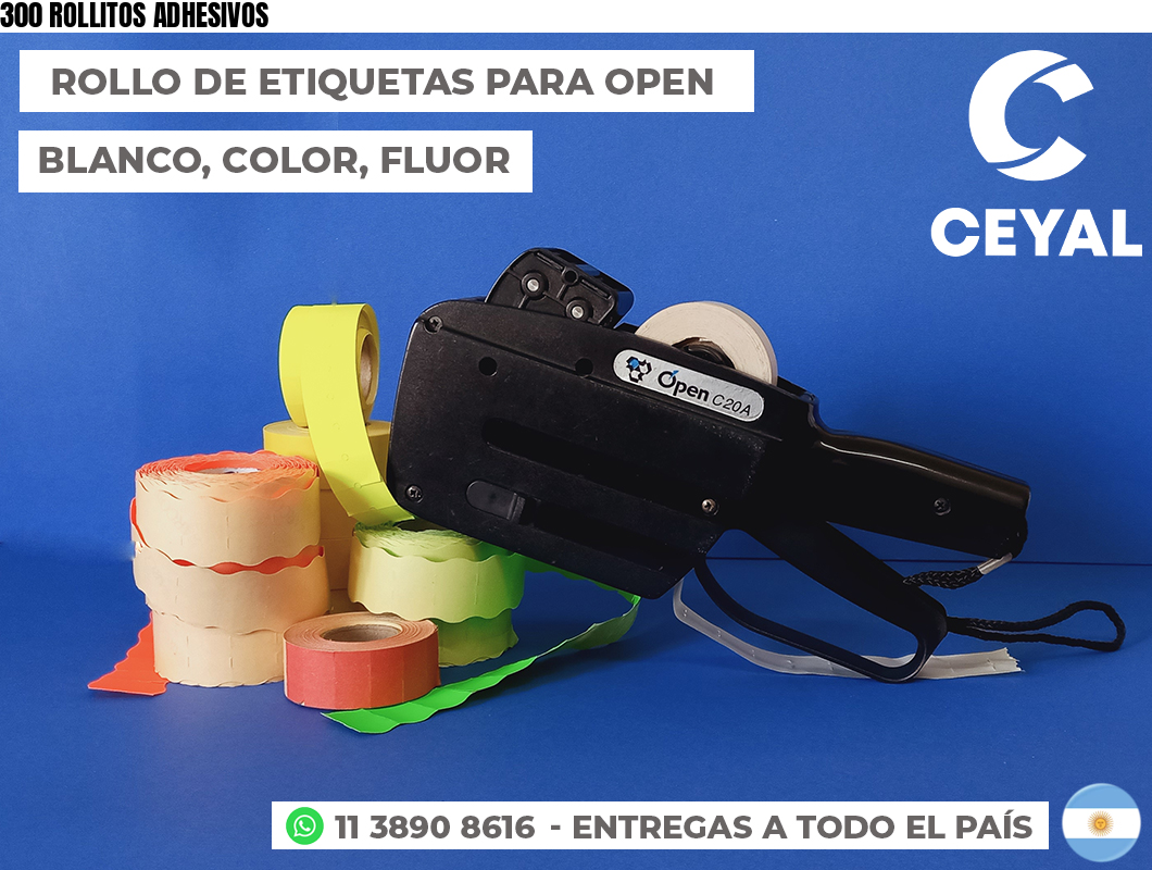 300 ROLLITOS ADHESIVOS