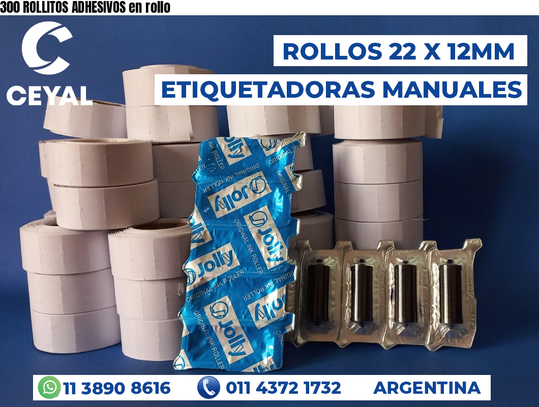 300 ROLLITOS ADHESIVOS en rollo