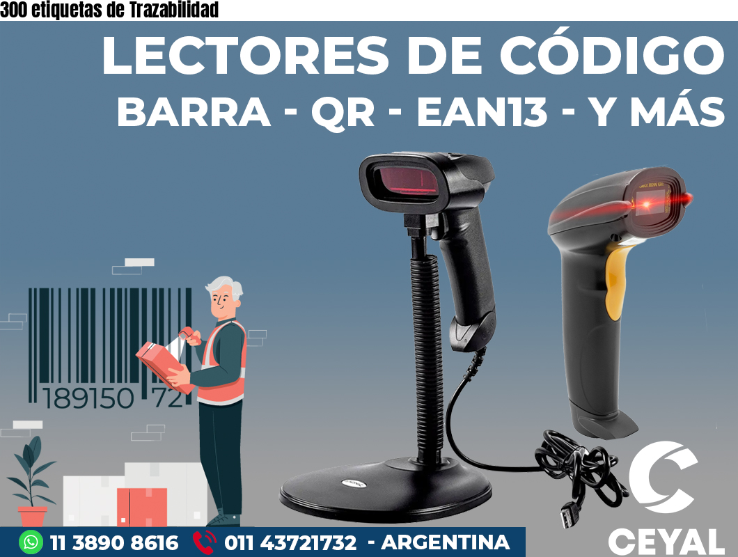300 etiquetas de Trazabilidad