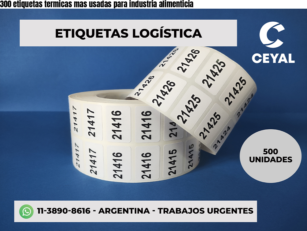 300 etiquetas termicas mas usadas para industria alimenticia