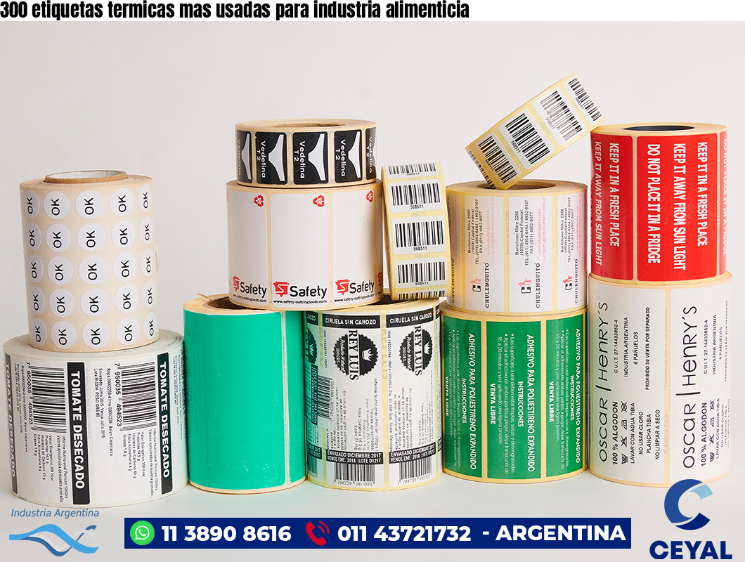 300 etiquetas termicas mas usadas para industria alimenticia