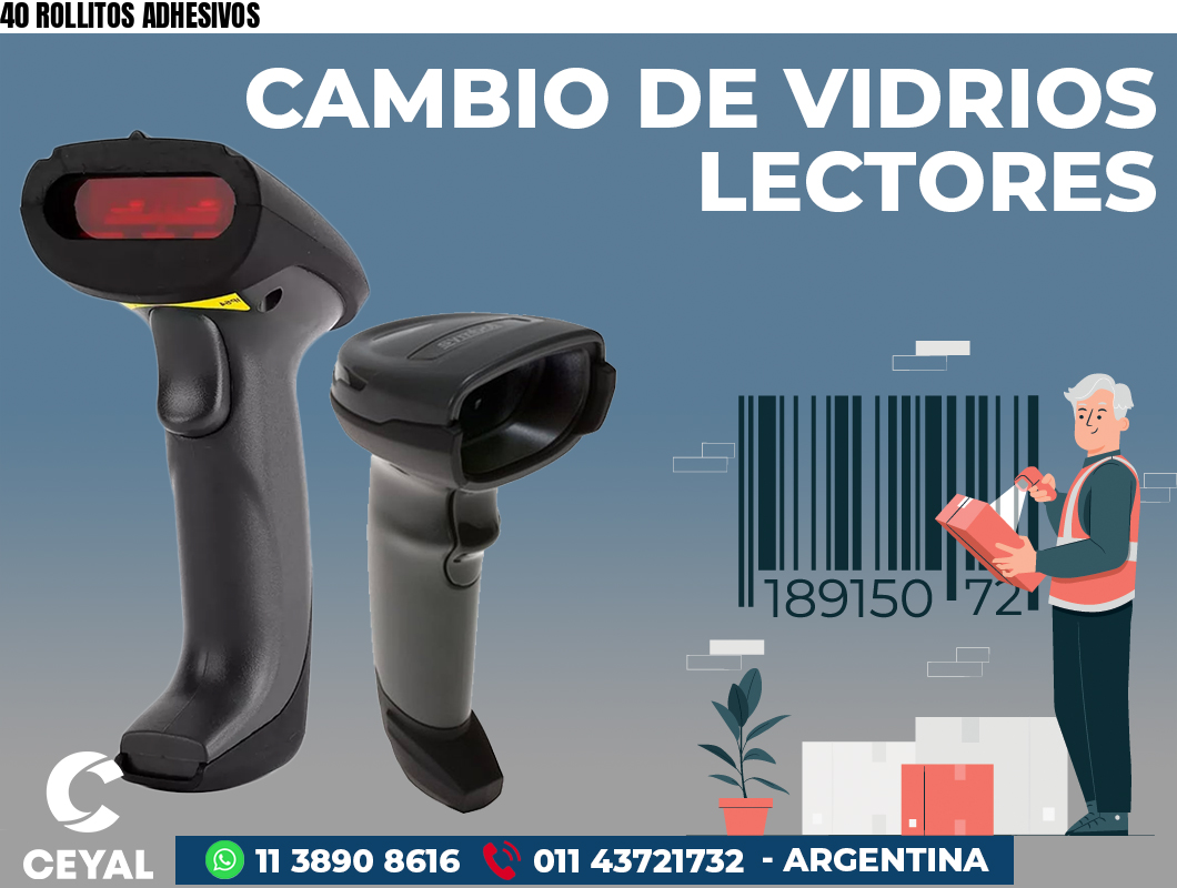 40 ROLLITOS ADHESIVOS