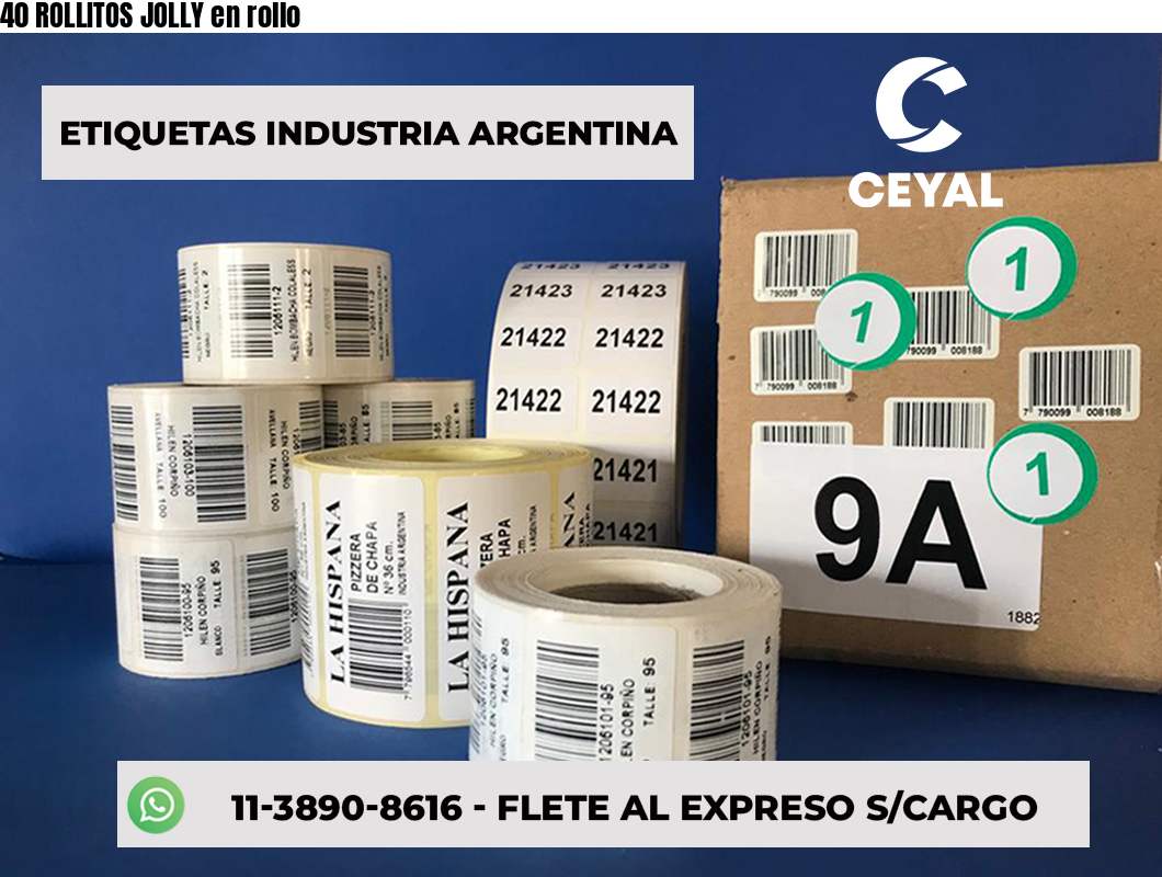 40 ROLLITOS JOLLY en rollo