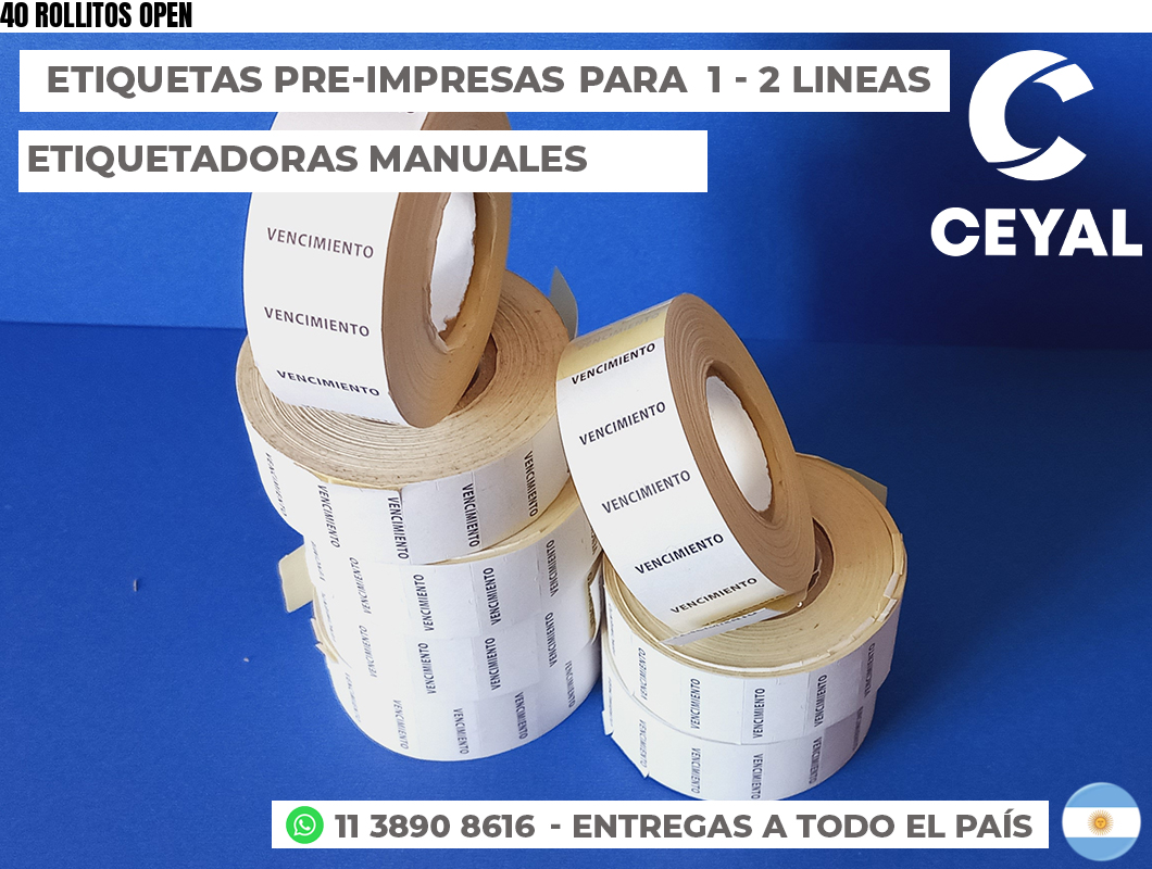 40 ROLLITOS OPEN
