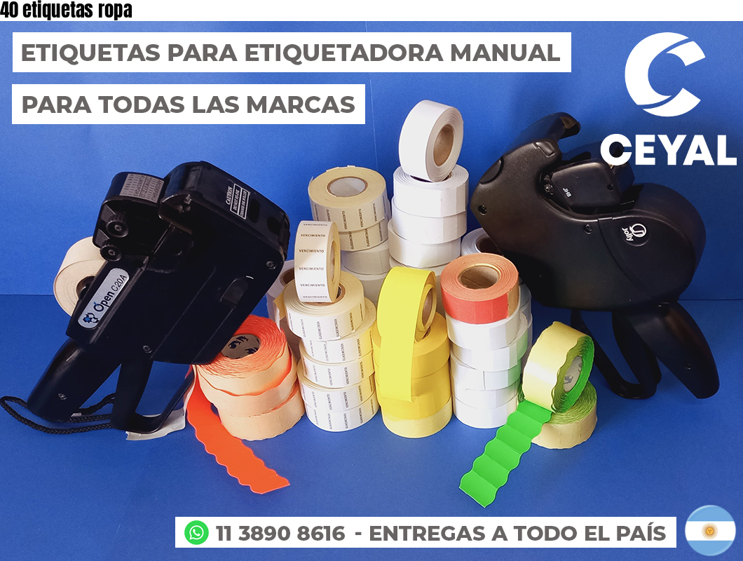 40 etiquetas ropa