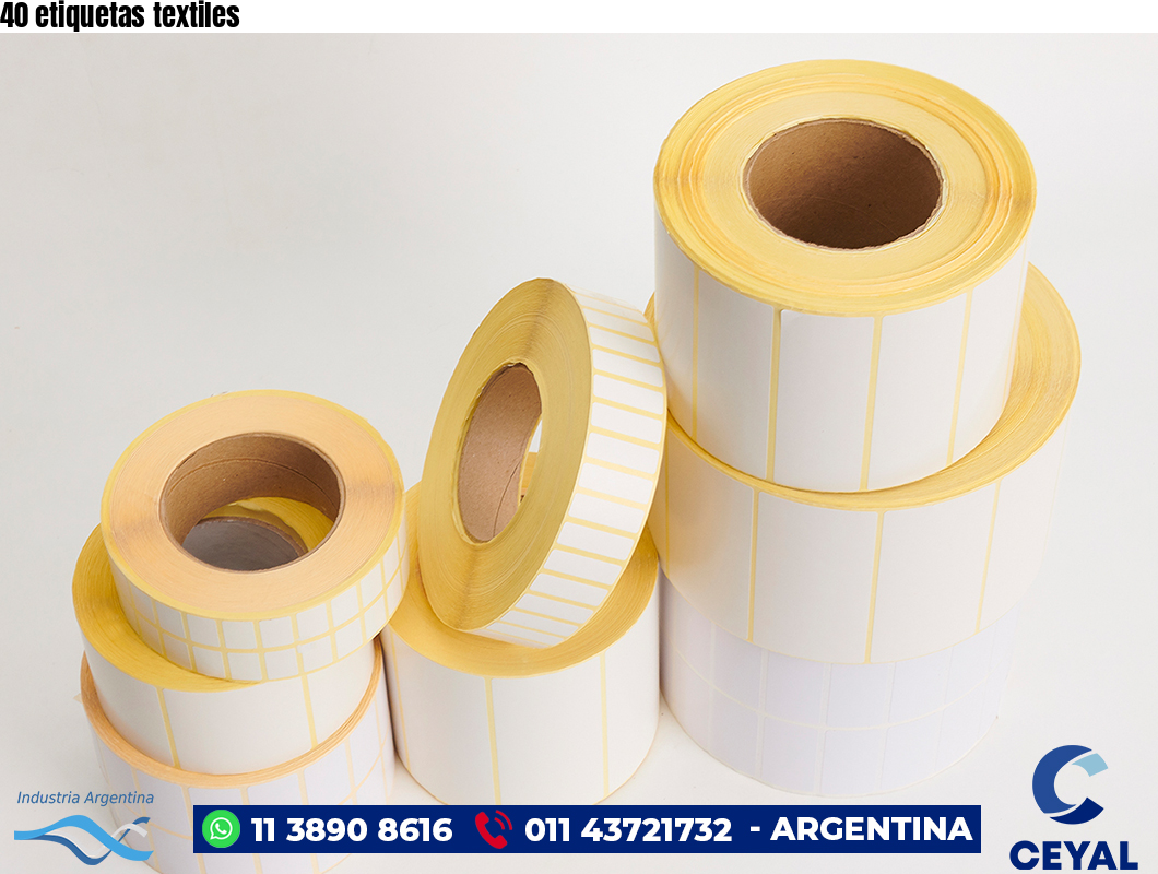 40 etiquetas textiles