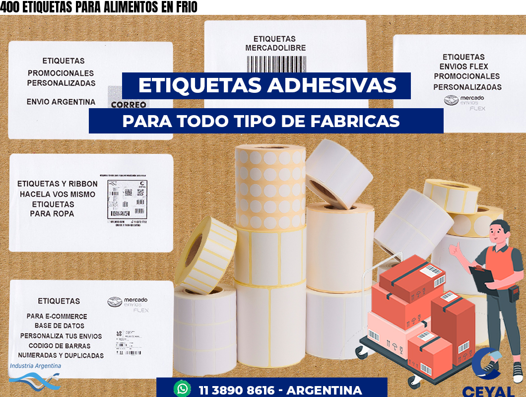 400 ETIQUETAS PARA ALIMENTOS EN FRIO