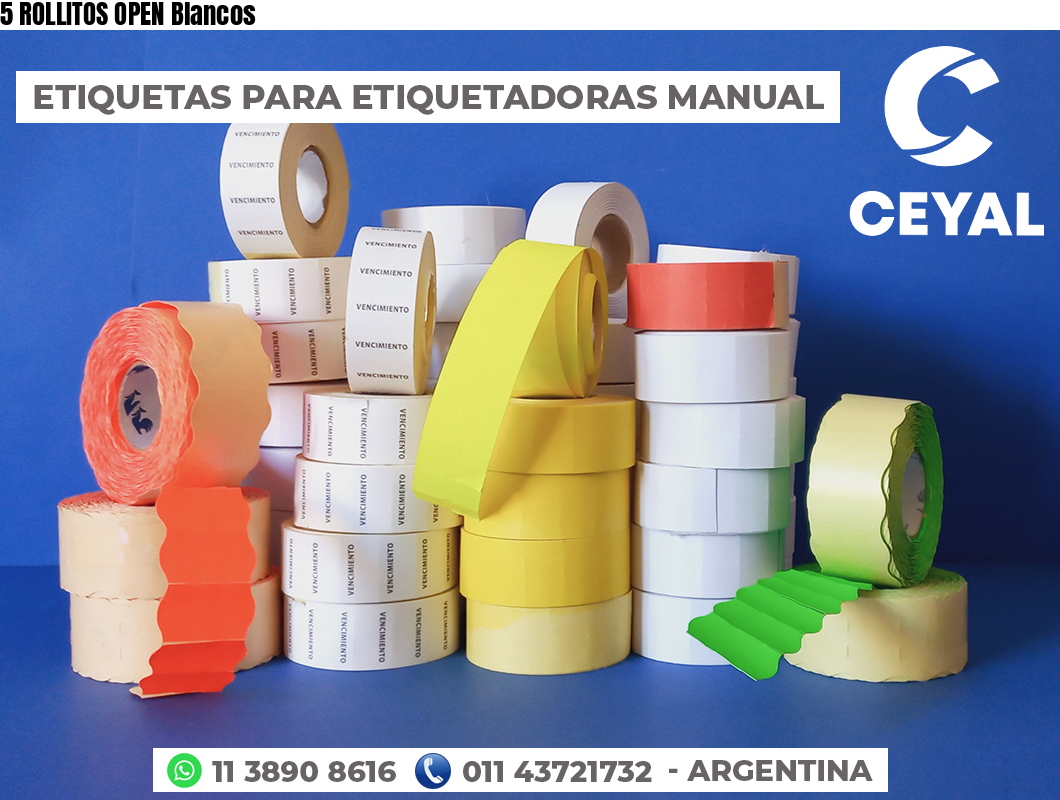 5 ROLLITOS OPEN Blancos