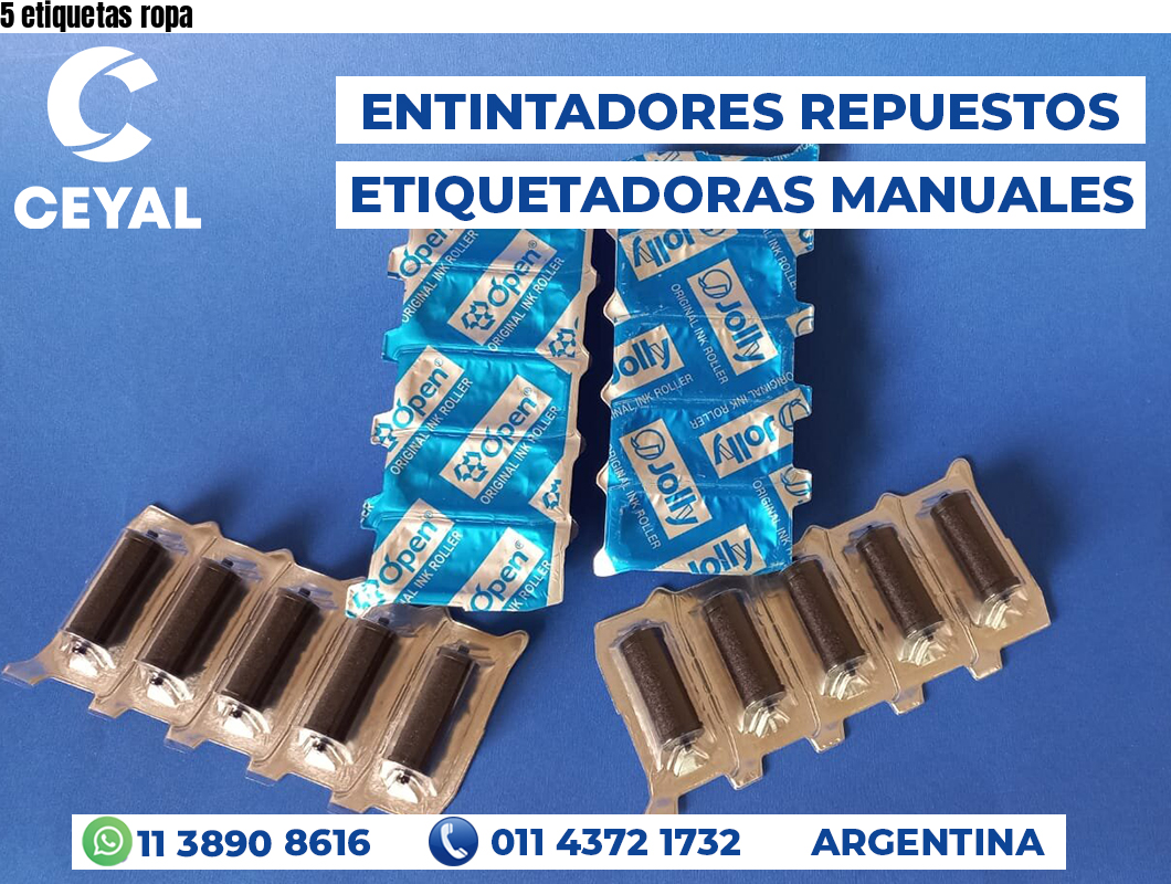 5 etiquetas ropa
