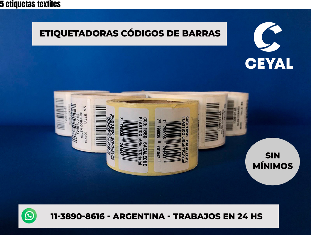 5 etiquetas textiles