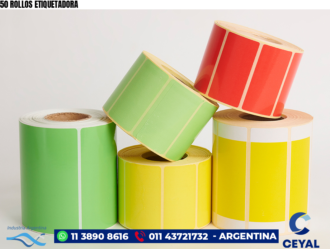 50 ROLLOS ETIQUETADORA