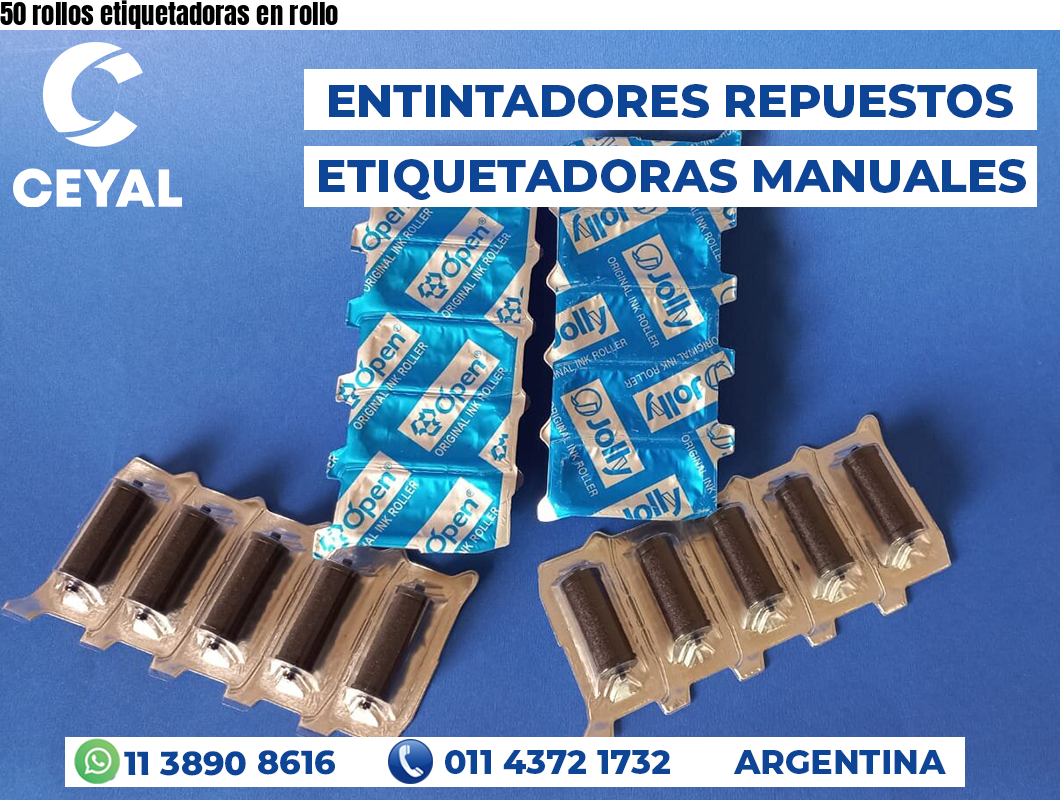50 rollos etiquetadoras en rollo