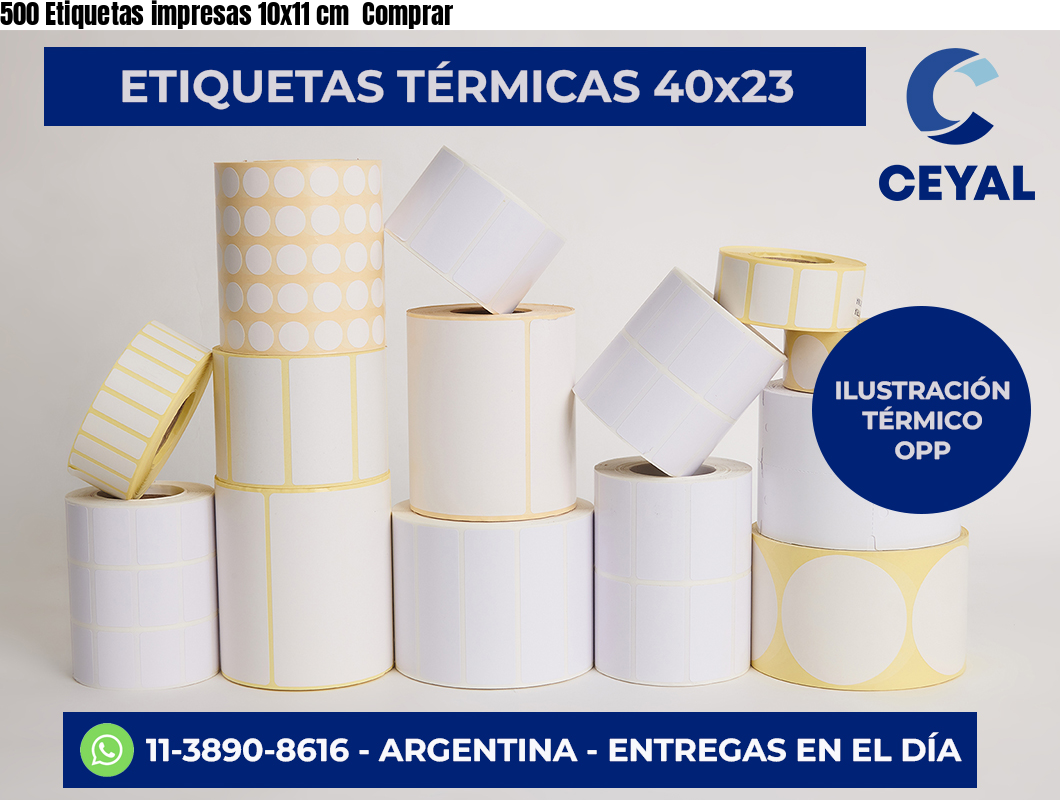 500 Etiquetas impresas 10×11 cm  Comprar