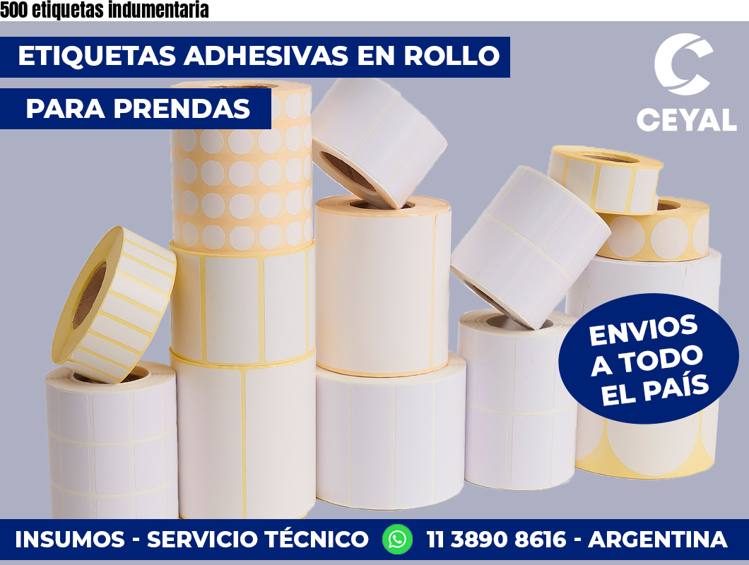 500 etiquetas indumentaria