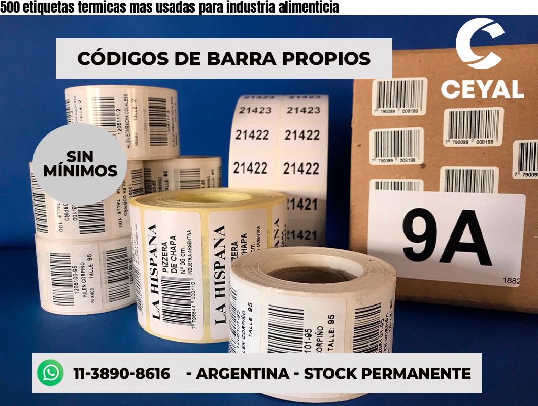 500 etiquetas termicas mas usadas para industria alimenticia