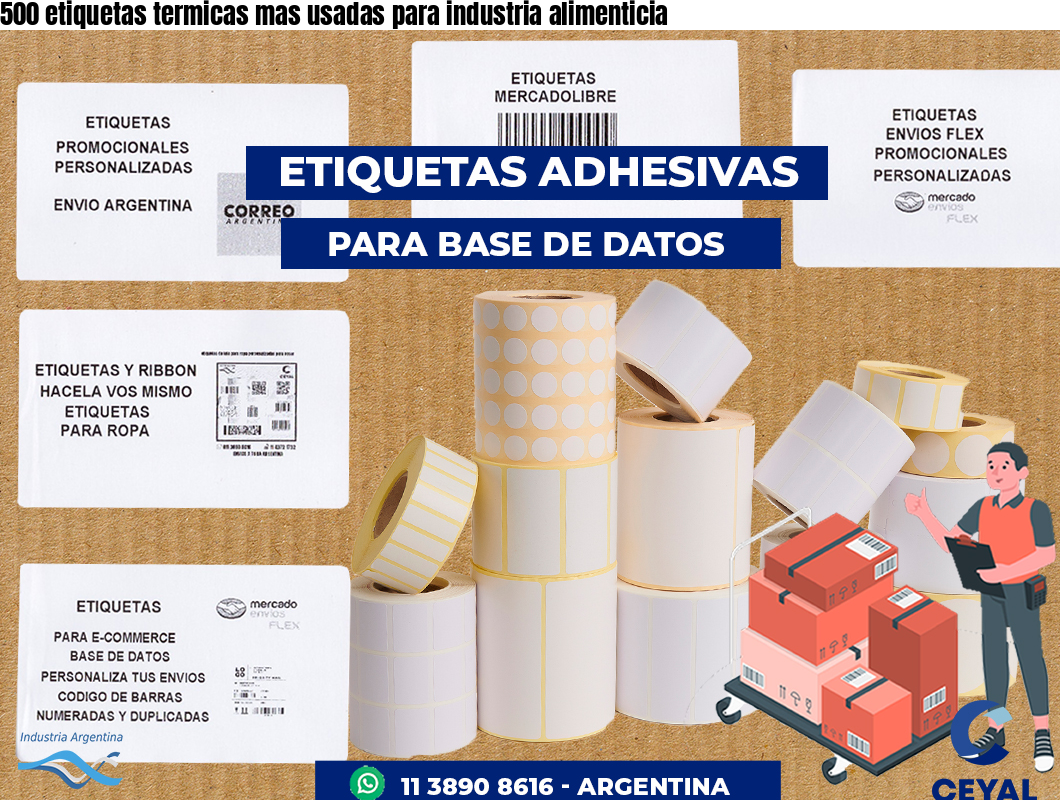 500 etiquetas termicas mas usadas para industria alimenticia