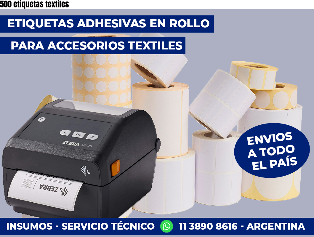 500 etiquetas textiles
