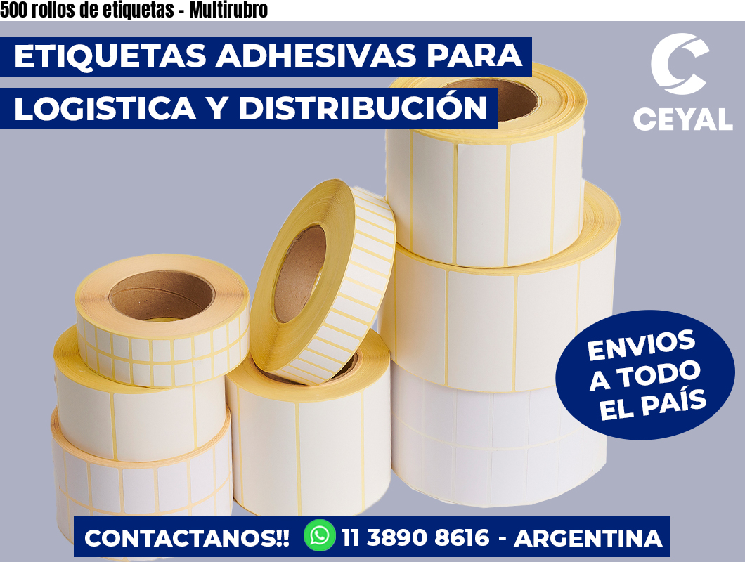 500 rollos de etiquetas - Multirubro