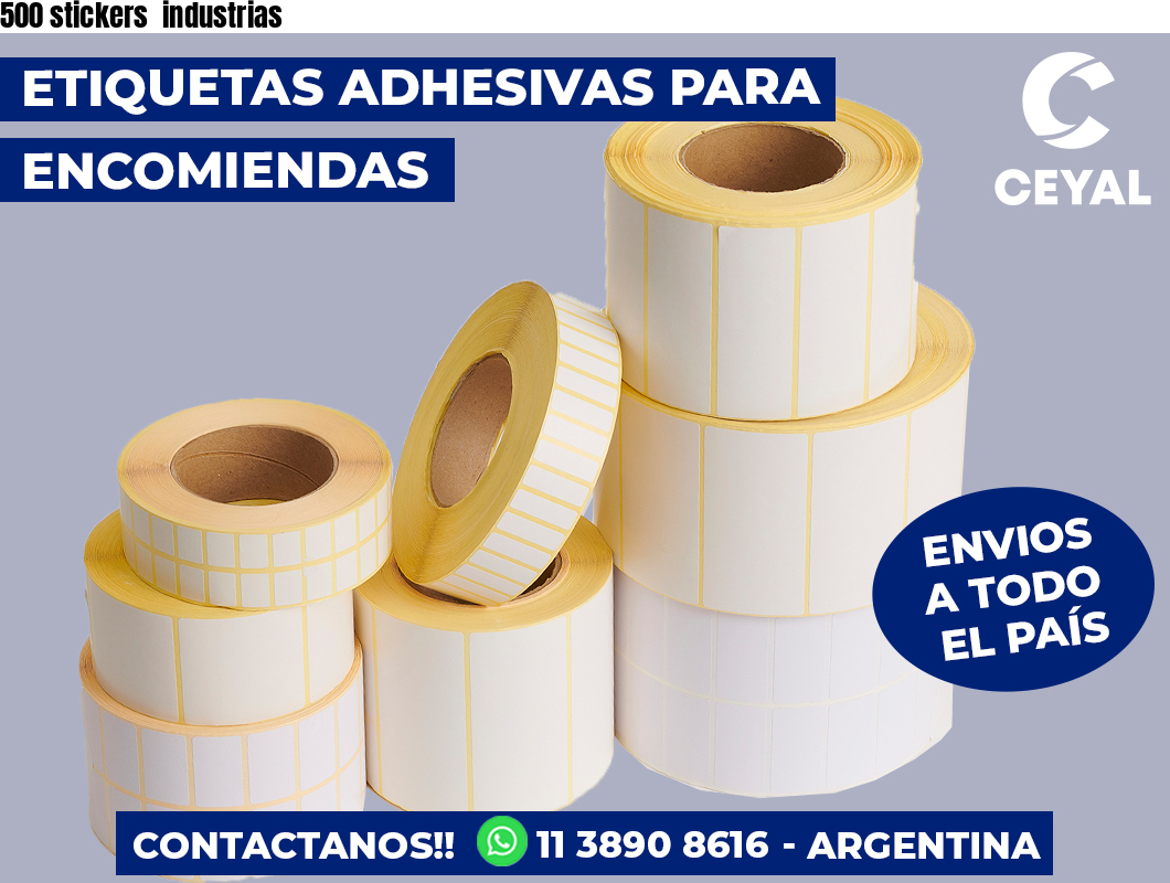 500 stickers  industrias