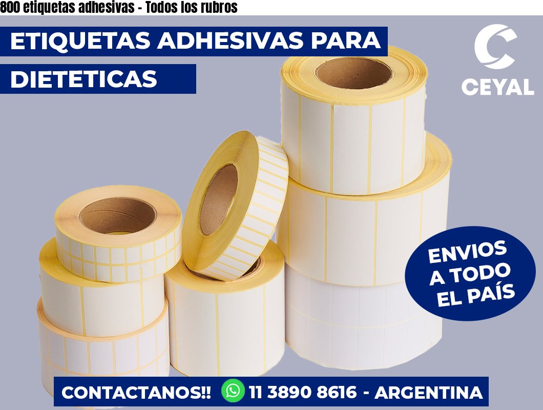 800 etiquetas adhesivas – Todos los rubros