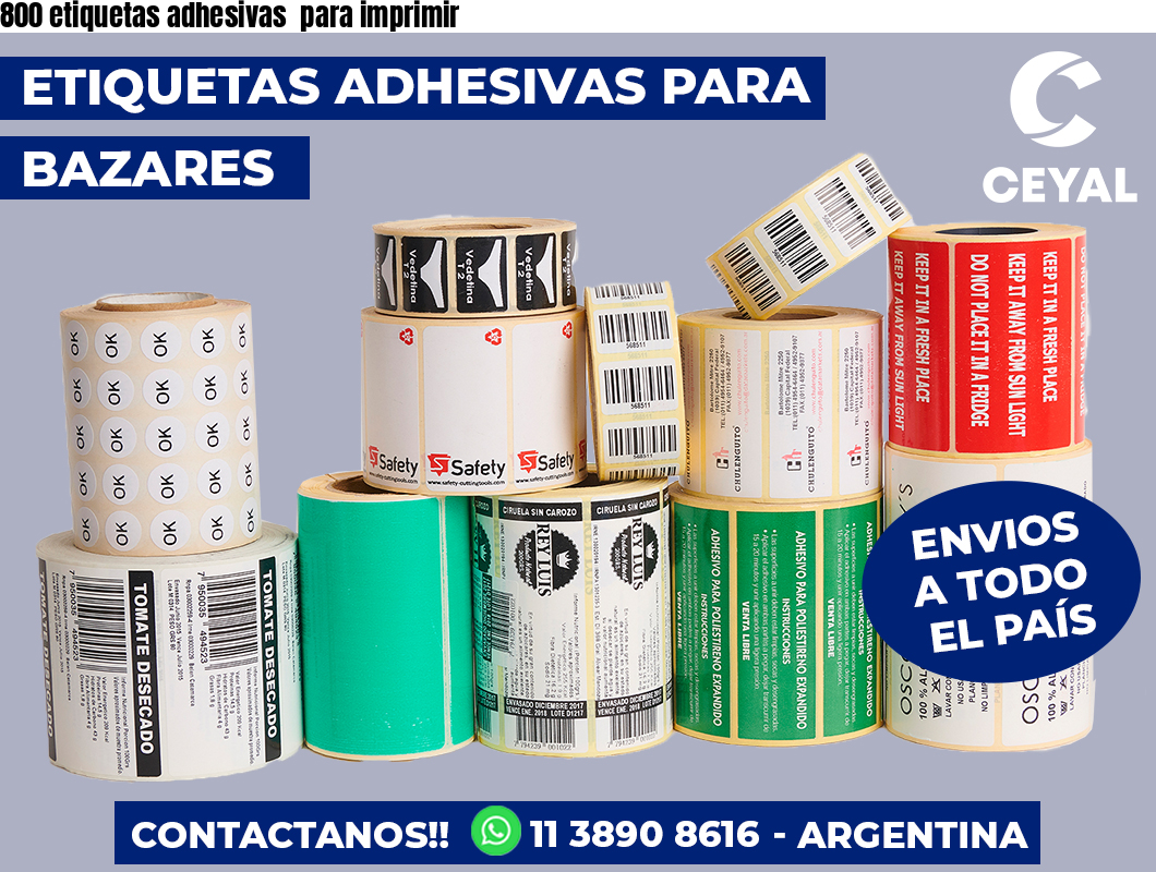 800 etiquetas adhesivas para imprimir