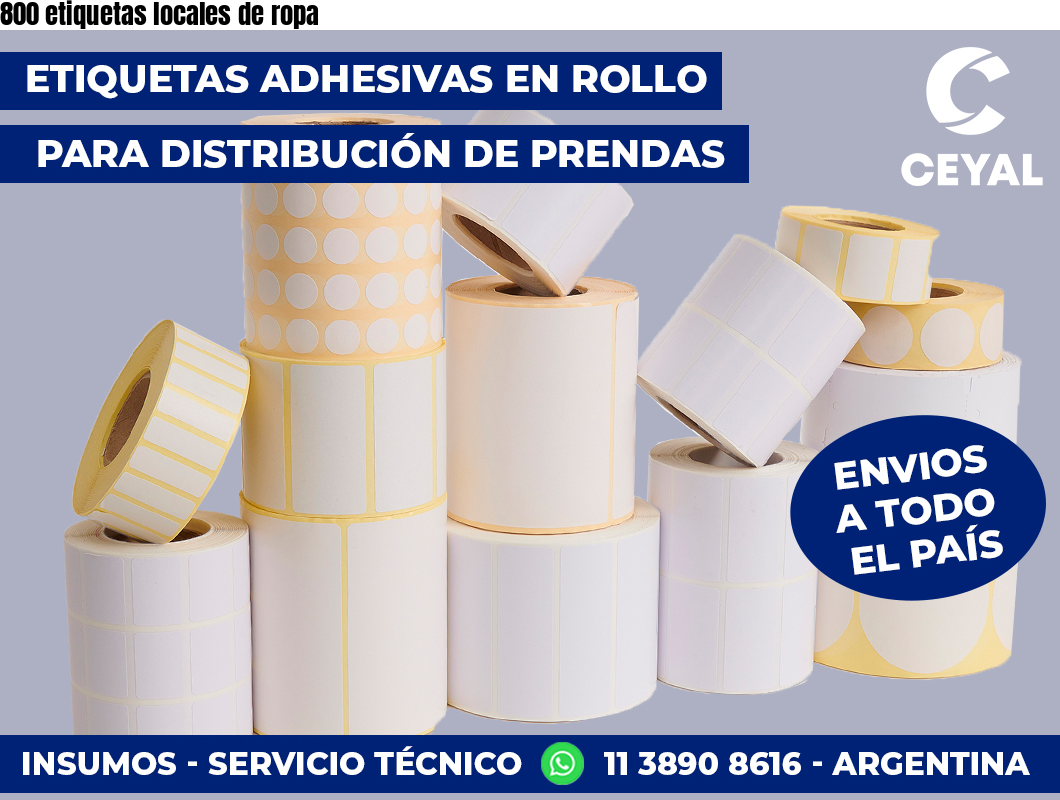 800 etiquetas locales de ropa