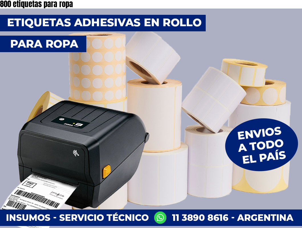 800 etiquetas para ropa