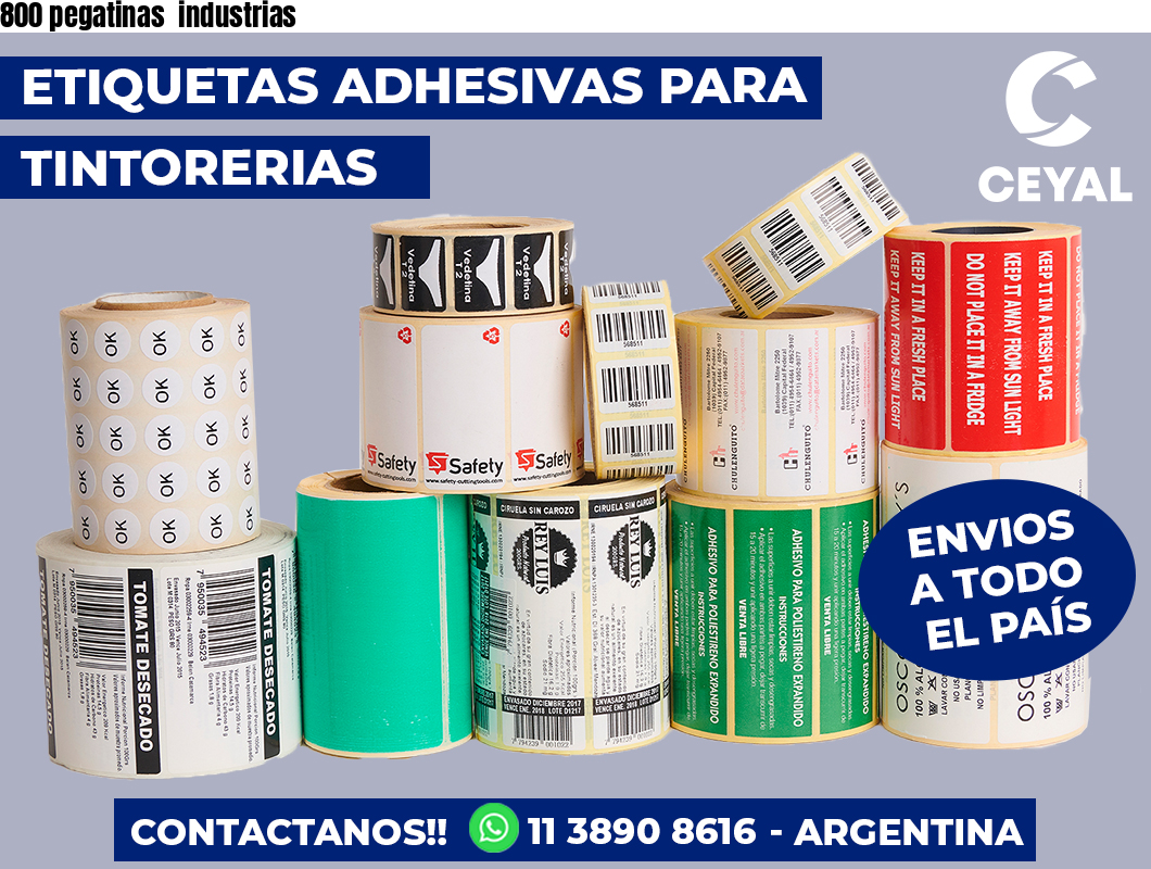 800 pegatinas  industrias