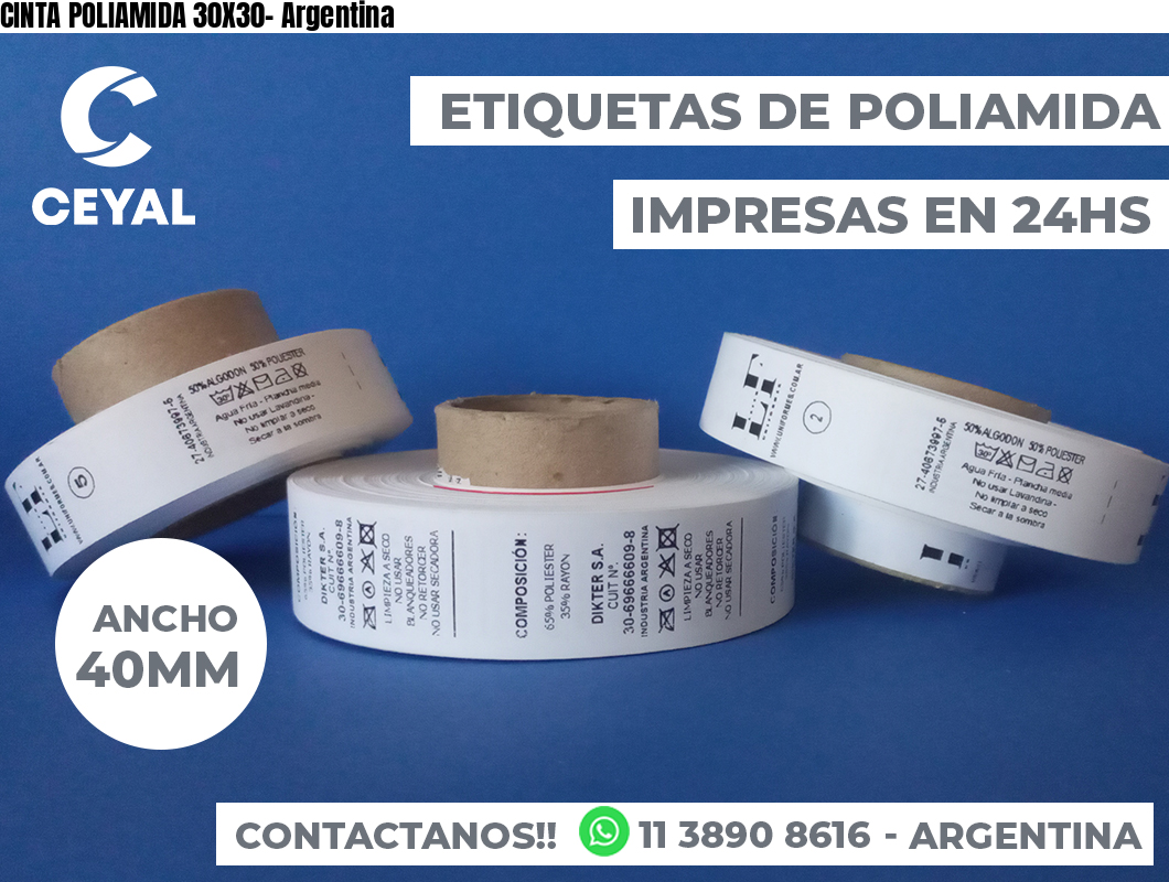CINTA POLIAMIDA 30X30- Argentina