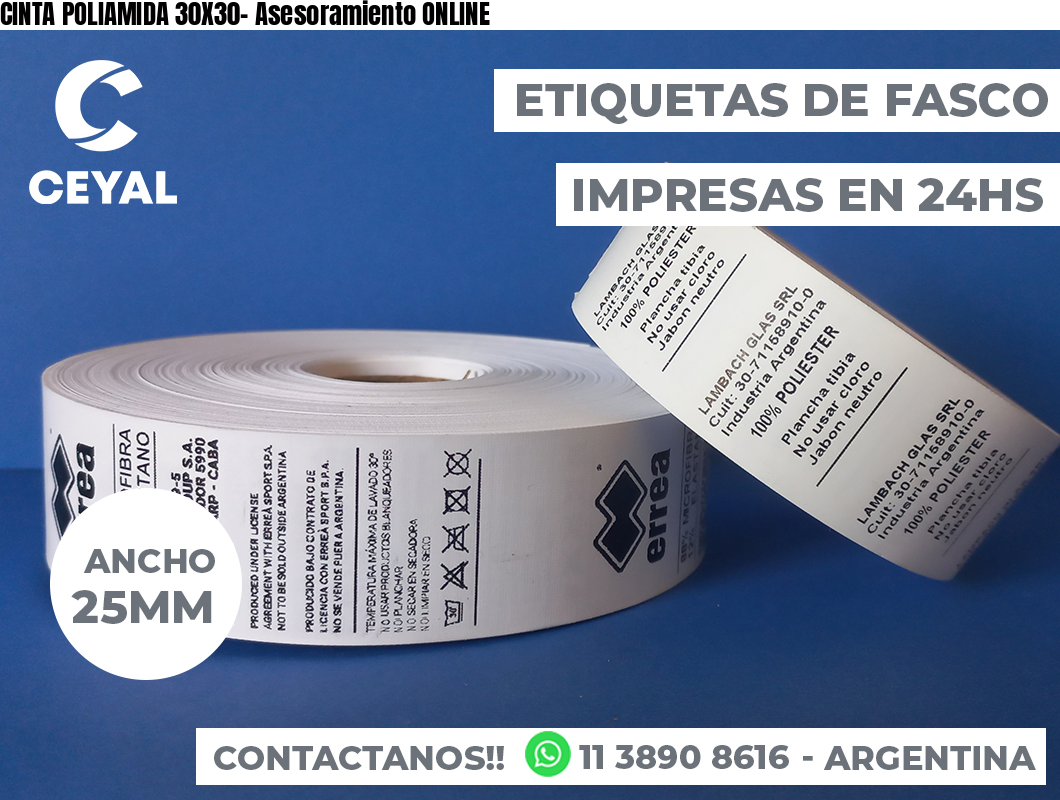 CINTA POLIAMIDA 30X30- Asesoramiento ONLINE