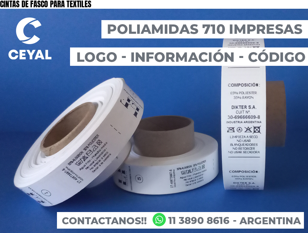 CINTAS DE FASCO PARA TEXTILES