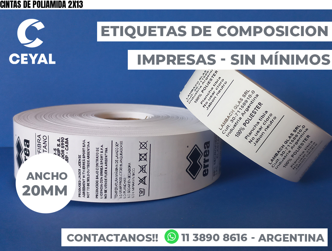 CINTAS DE POLIAMIDA 2X13