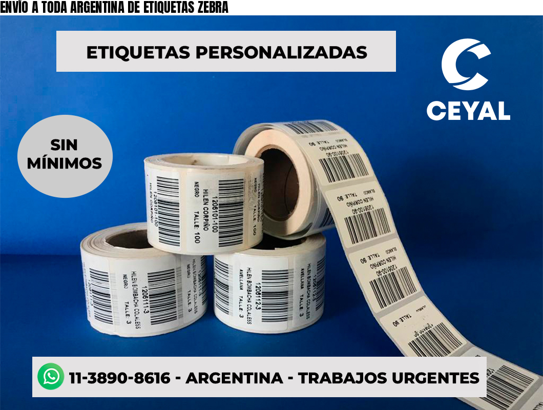 ENVÍO A TODA ARGENTINA DE ETIQUETAS ZEBRA