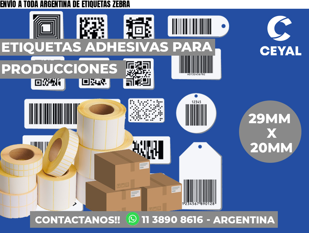 ENVÍO A TODA ARGENTINA DE ETIQUETAS ZEBRA