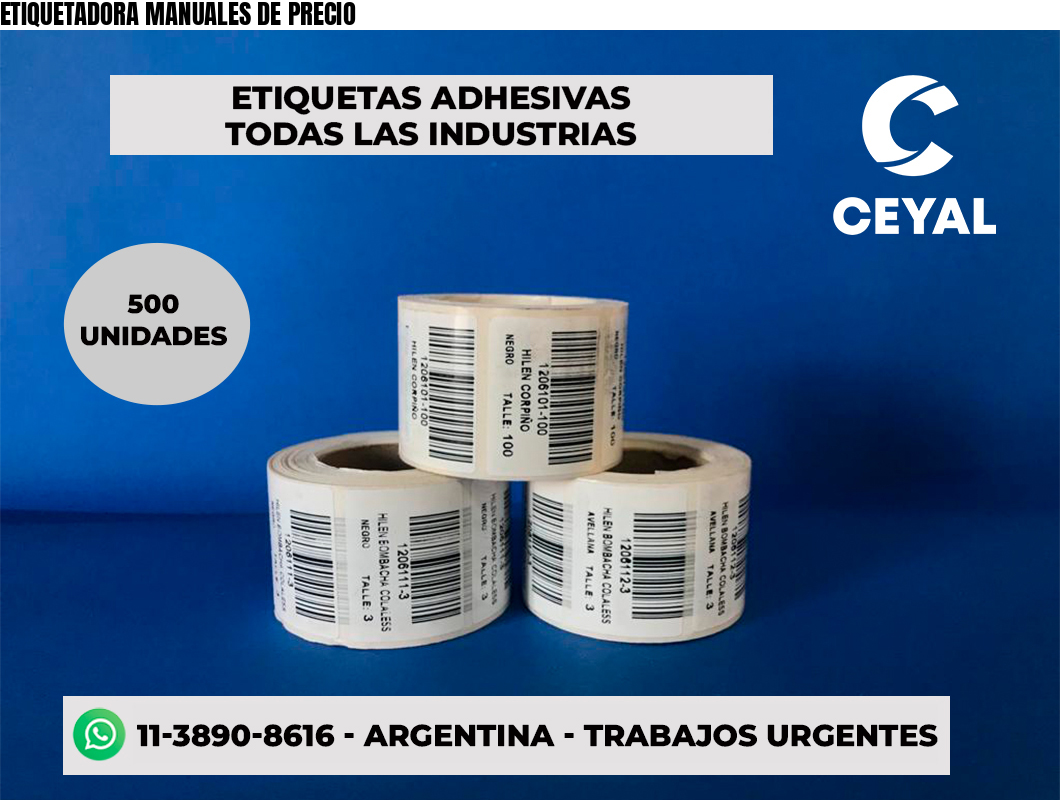 ETIQUETADORA MANUALES DE PRECIO