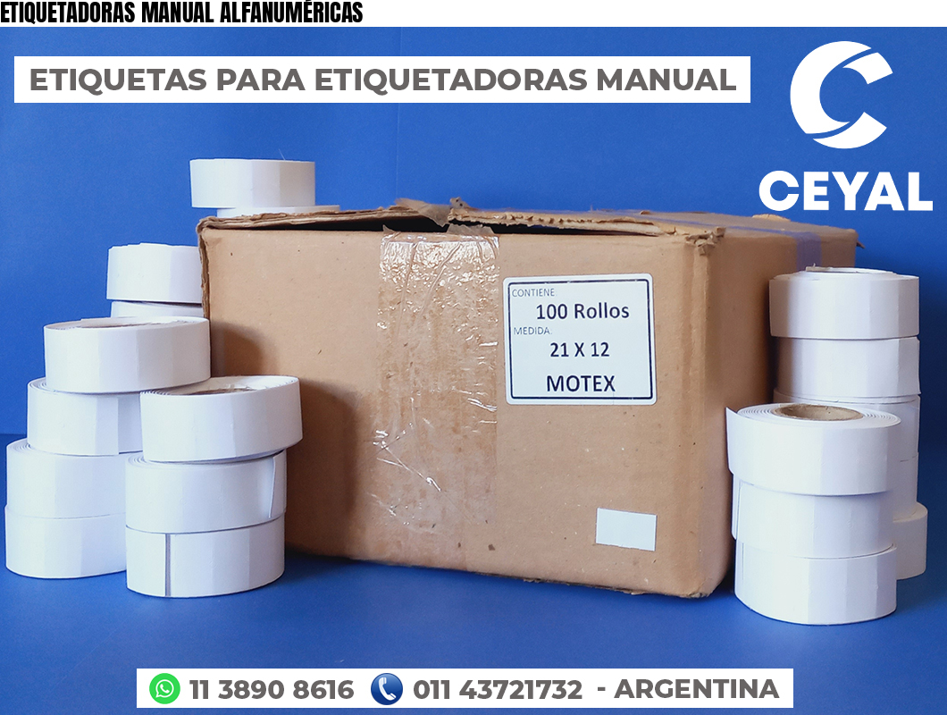 ETIQUETADORAS MANUAL ALFANUMÉRICAS