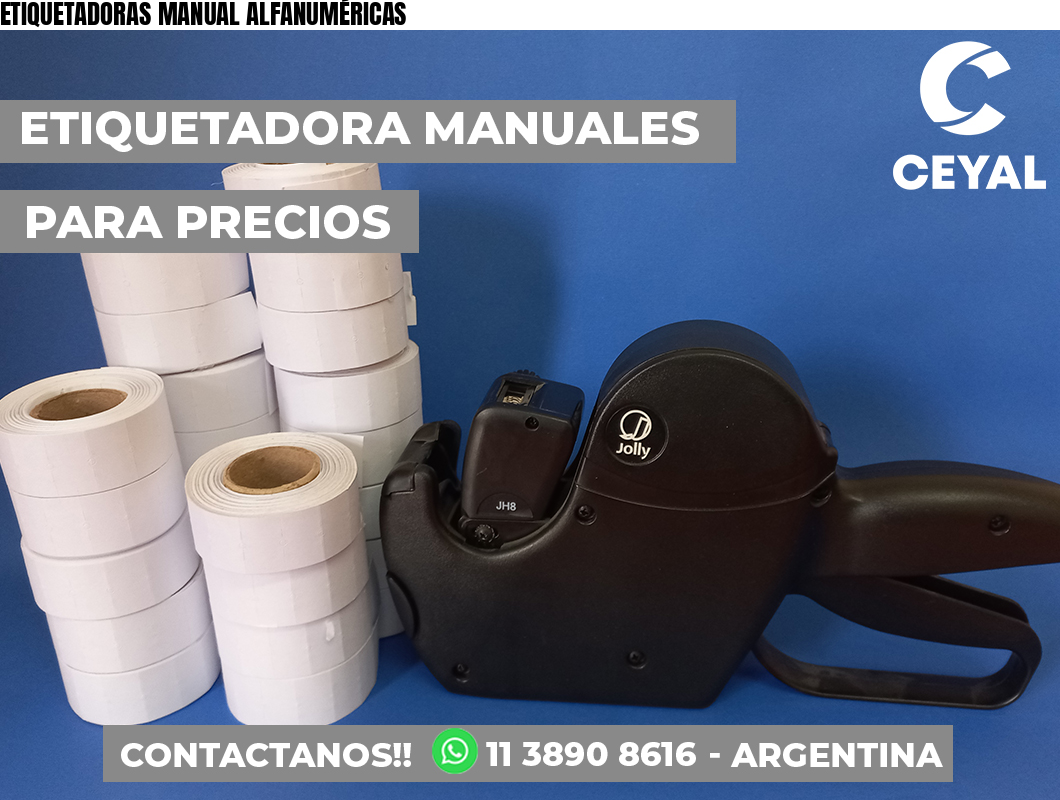 ETIQUETADORAS MANUAL ALFANUMÉRICAS