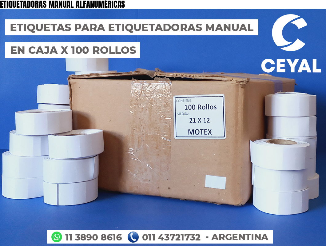ETIQUETADORAS MANUAL ALFANUMÉRICAS