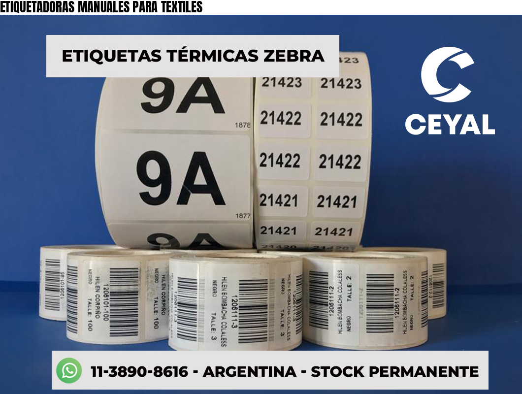 ETIQUETADORAS MANUALES PARA TEXTILES