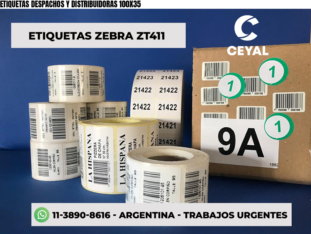 ETIQUETAS DESPACHOS Y DISTRIBUIDORAS 100X35