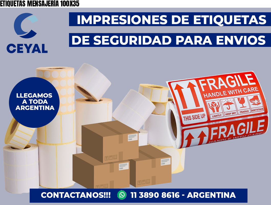 ETIQUETAS MENSAJERÍA 100X35